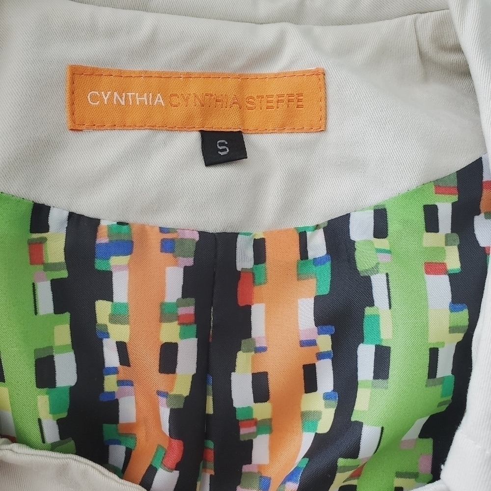Cynthia Steffe Off White Trench Coat - Picture 3 of 3